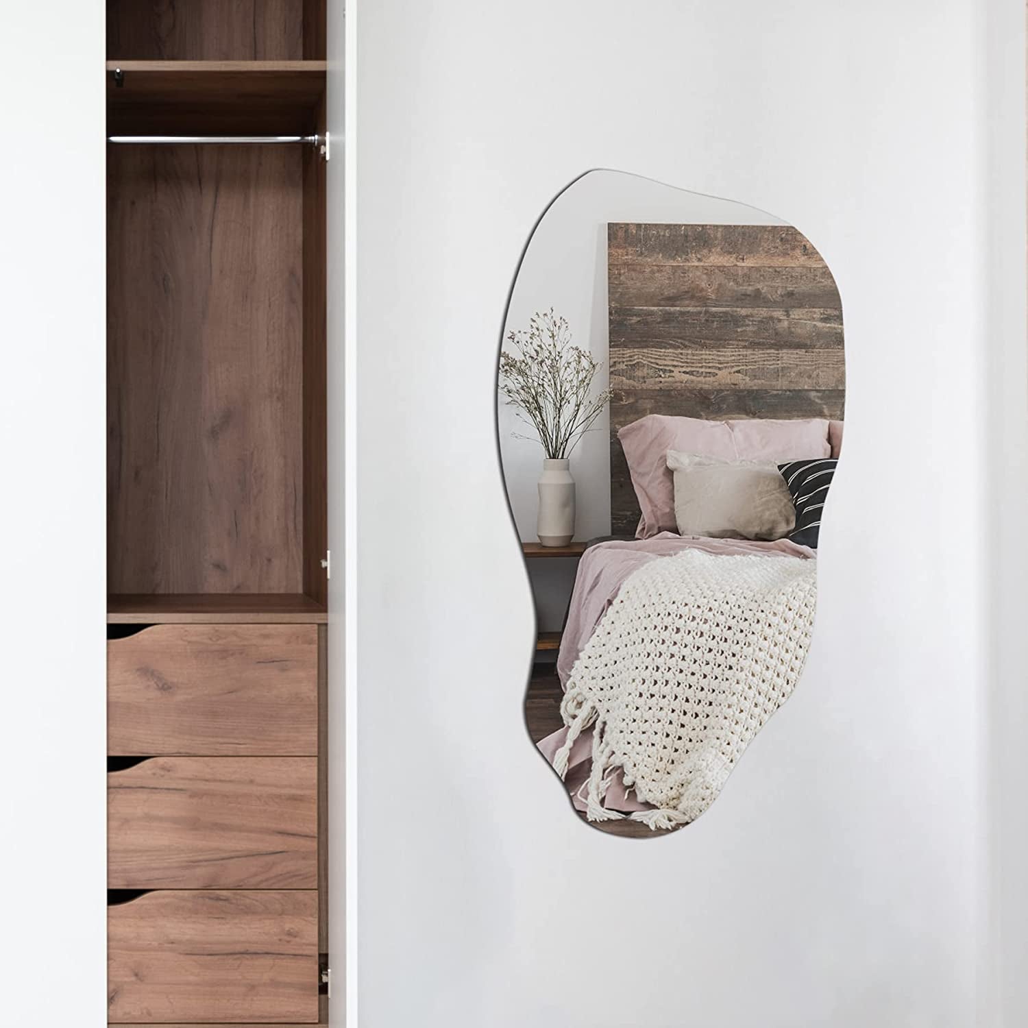 Irregular Asymmetrical Decorative Wall Mirror 31.5 x 17.7