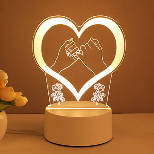 3D Lamp Acrylic USB LED Night Lights Neon Sign Lamp Xmas Home