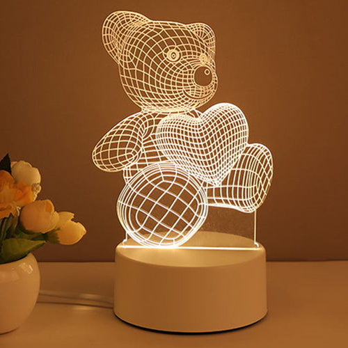3D Lamp Acrylic USB LED Night Lights Neon Sign Lamp Xmas Home