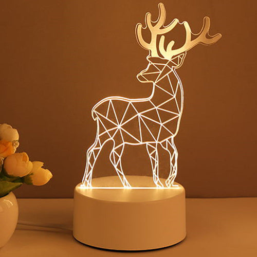 3D Lamp Acrylic USB LED Night Lights Neon Sign Lamp Xmas Home