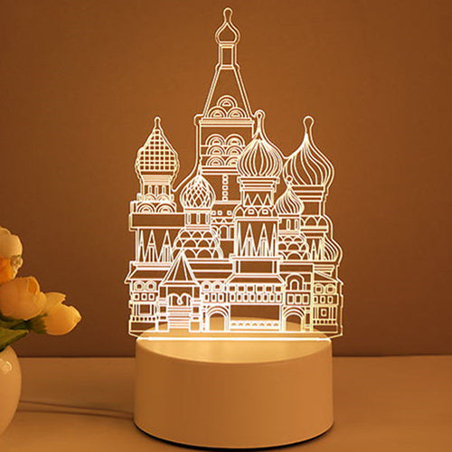 3D Lamp Acrylic USB LED Night Lights Neon Sign Lamp Xmas Home