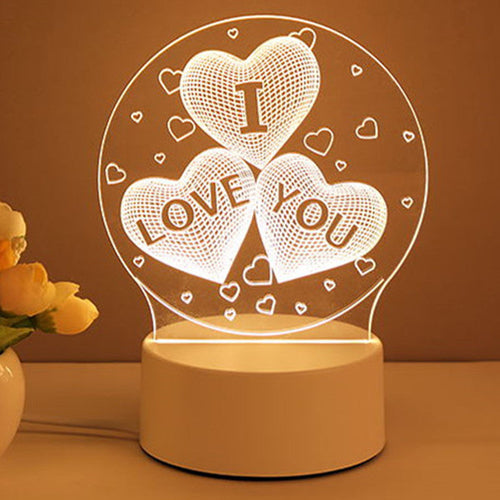 3D Lamp Acrylic USB LED Night Lights Neon Sign Lamp Xmas Home