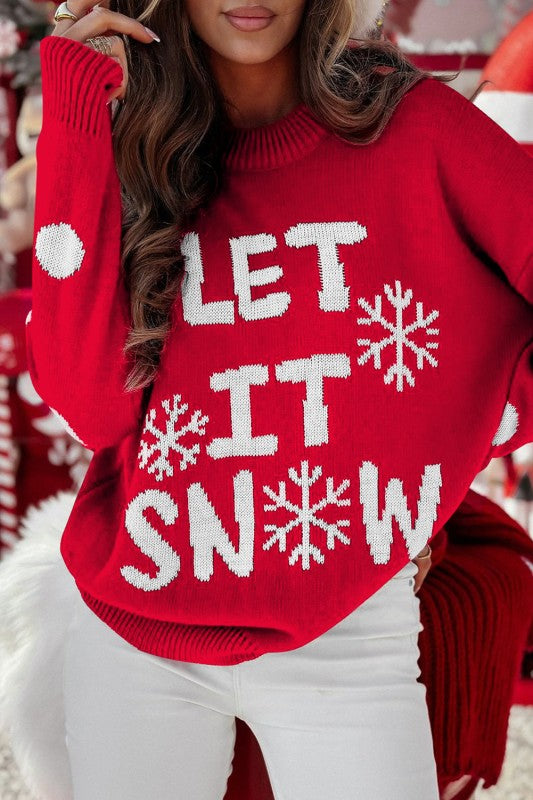 ELITE CASA LET IT SNOW Holiday Sweater