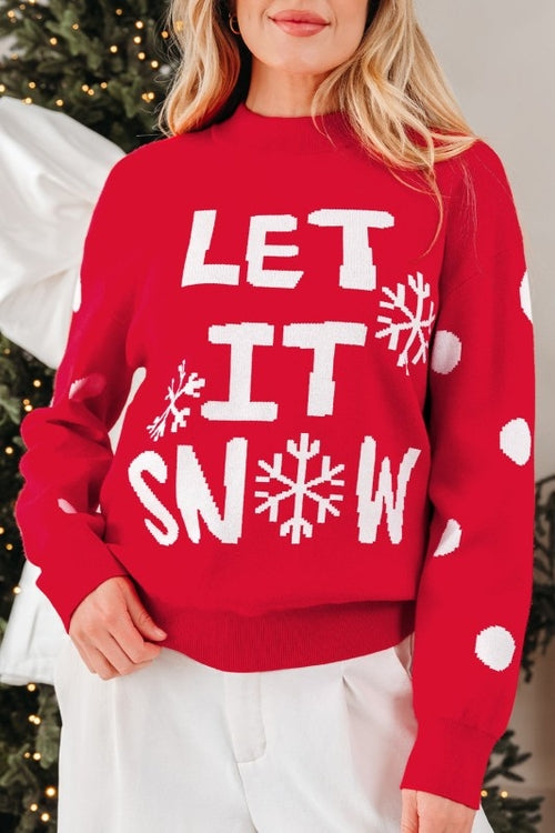 ELITE CASA LET IT SNOW Holiday Sweater