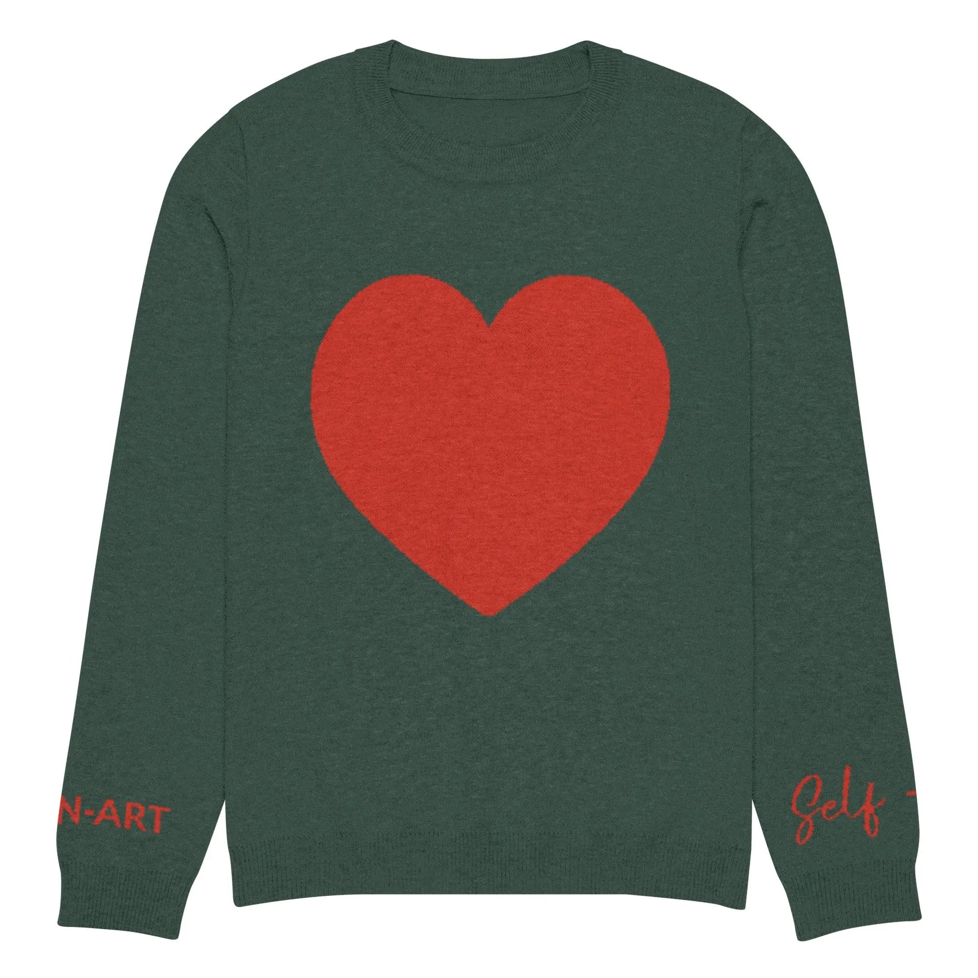 ELITE CASA Heart Knitted Crew Neck Sweater