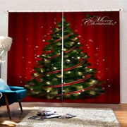 ELITE CASA Christmas Pattern Curtains for Living Room & Bedroom