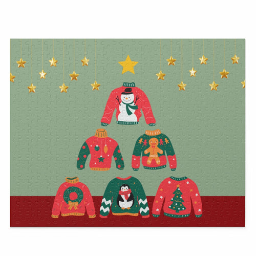 ELITE CASA Christmas Ugly Sweater Tree Puzzle 500-Piece