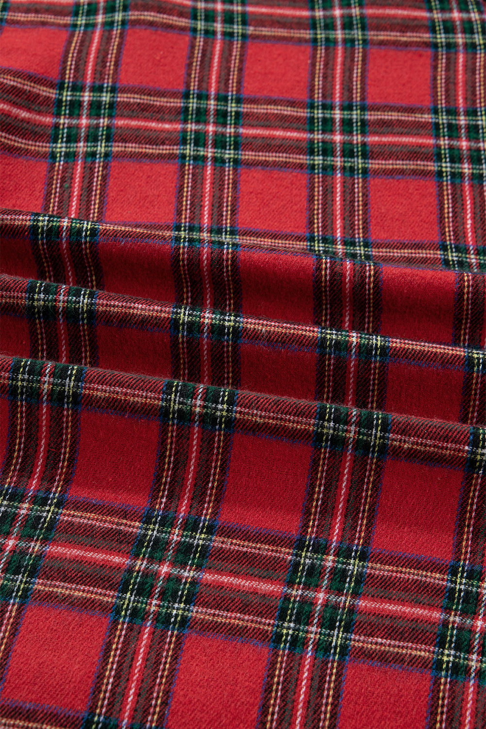 ELITE CASA Plus Size Christmas Plaid Pajama Set