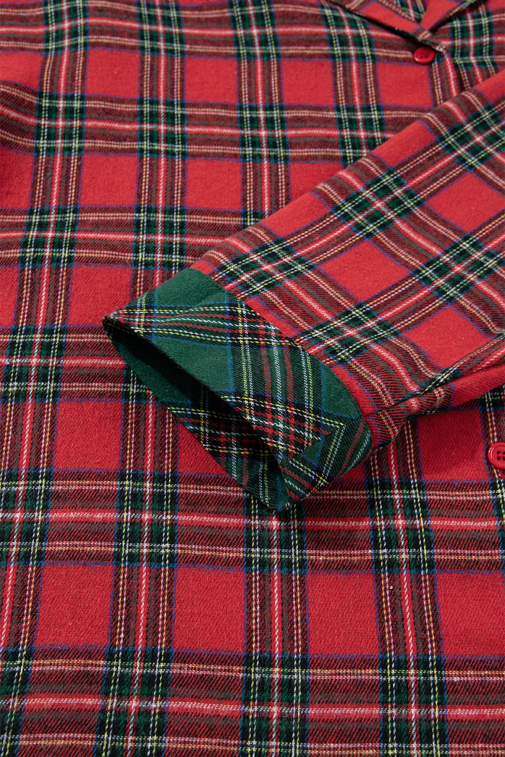 ELITE CASA Plus Size Christmas Plaid Pajama Set