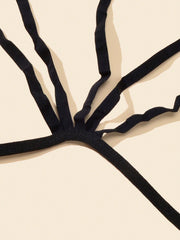 Sexy Black Elastic Bra Harness Nightclub Party Body Chain