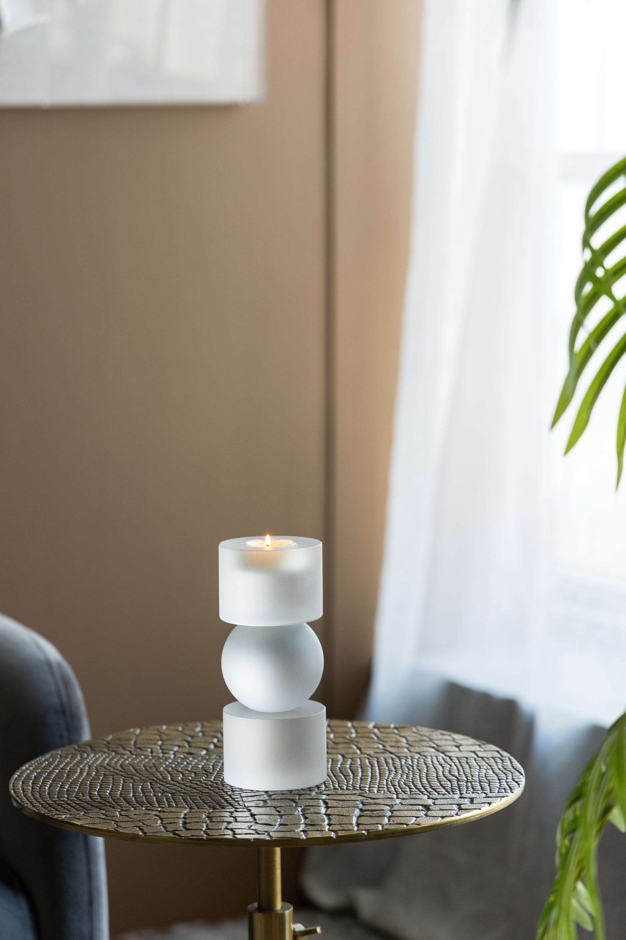 D3.1x7.1' Palisade Small Glass Candle Holder