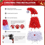 ELITE CASA Santa Hat Pre-lit Tree