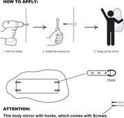 Irregular Asymmetrical Decorative Wall Mirror 31.5 x 17.7