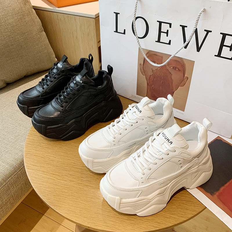 Chunky Platform Sneakers for Women Fashionable Fall Casual Sports
