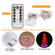 ELITE CASA Glowing Christmas Hats String Lights