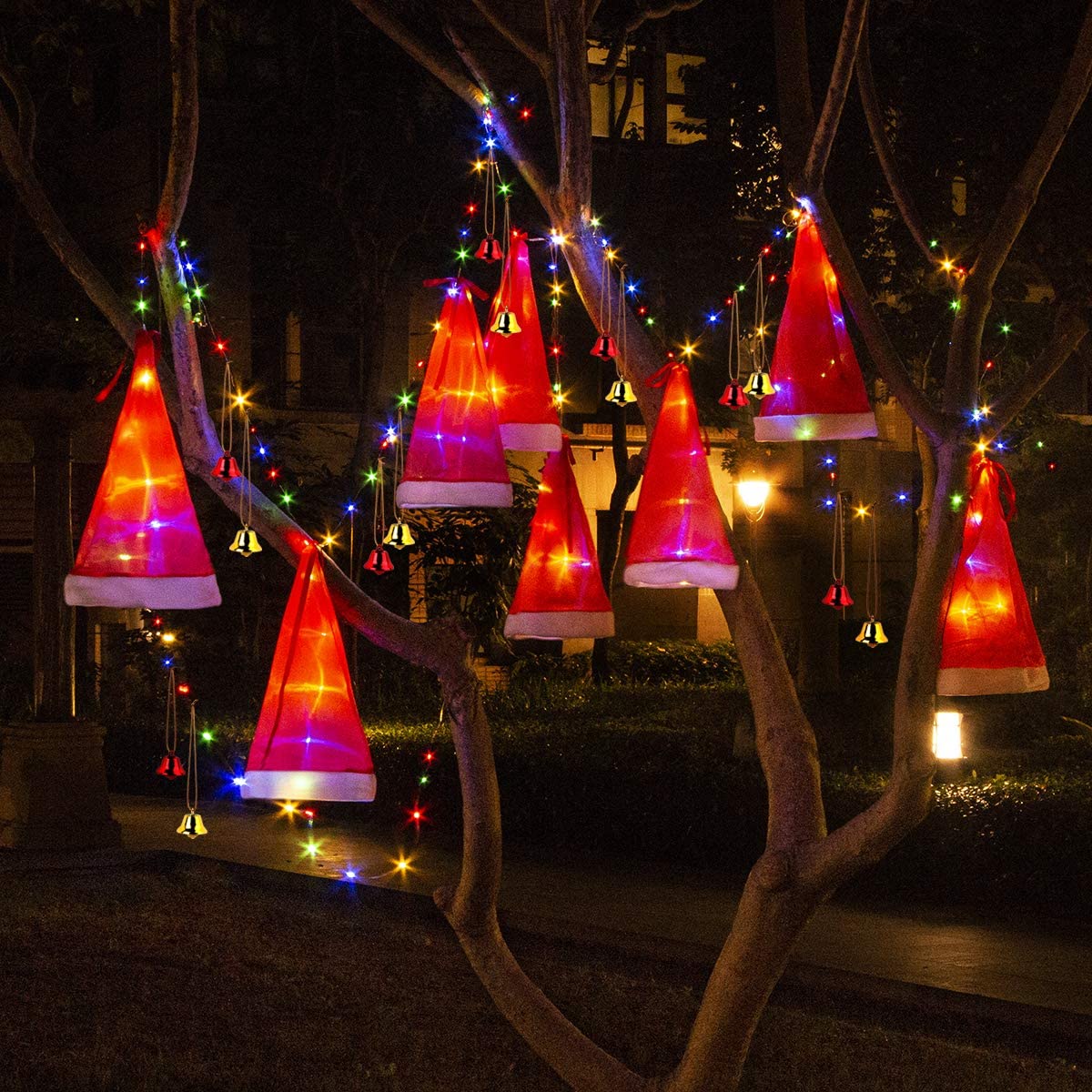 ELITE CASA Glowing Christmas Hats String Lights
