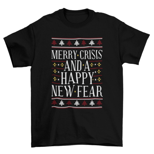 ELITE CASA Merry Crisis Ugly Sweater Tee