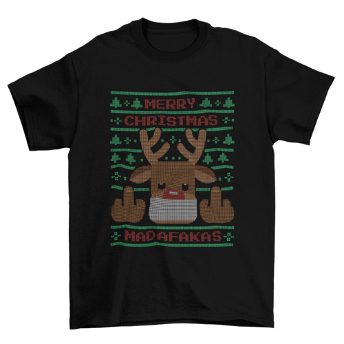 ELITE CASA Ugly Sweater Reindeer Tee