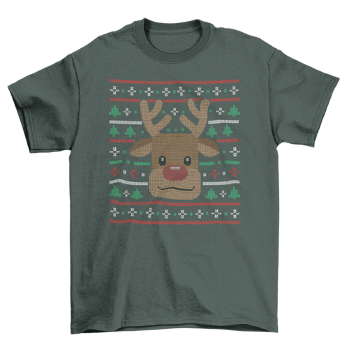 ELITE CASA Reindeer Ugly Sweater T-Shirt