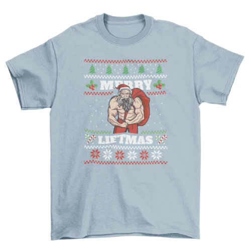 ELITE CASA Muscular Santa Claus Ugly Tee