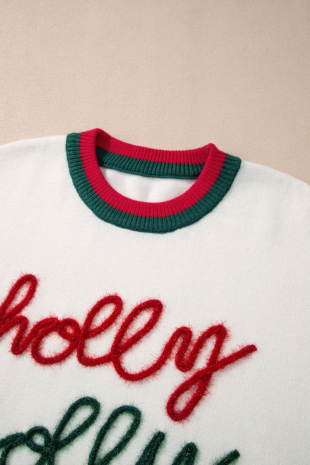 ELITE CASA Plus Size Christmas Holly Jolly Sweater
