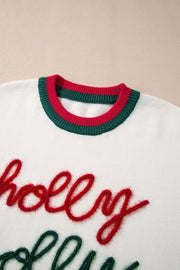 ELITE CASA Plus Size Christmas Holly Jolly Sweater