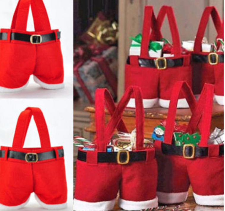ELITE CASA Santa Pants Candy Gift Bag