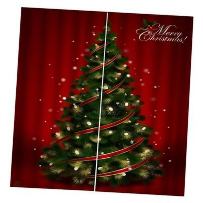 ELITE CASA Christmas Pattern Curtains for Living Room & Bedroom