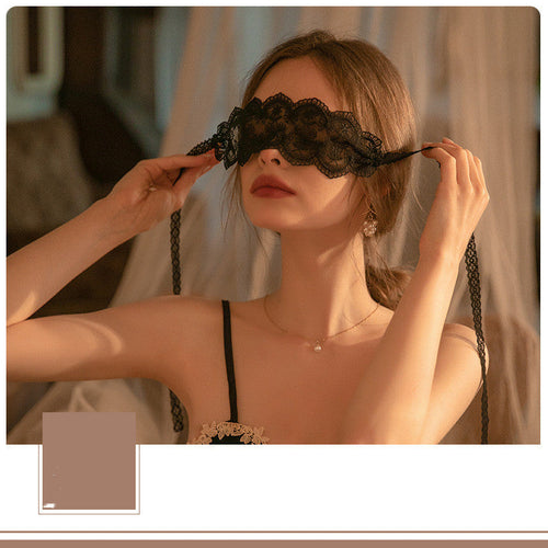 Erotic Lingerie Lace Perspective Embroidered Hollow Eye Mask