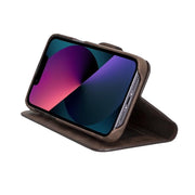 Full Leather Coating Detachable Wallet Case for Apple iPhone 13 Series