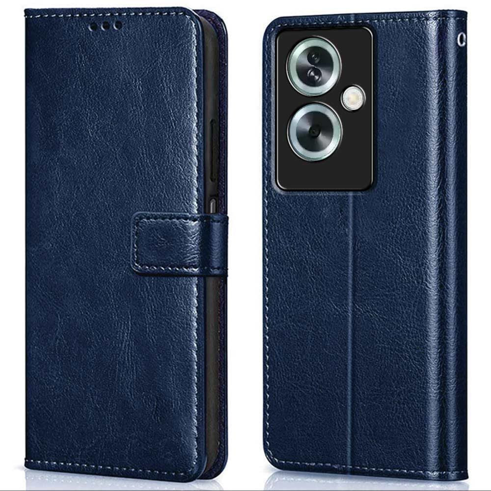A79 5G Blue Leather Flip Case
