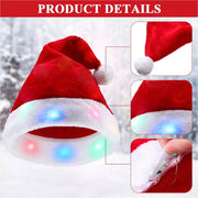 ELITE CASA Glowing Santa Hat 2-Pack
